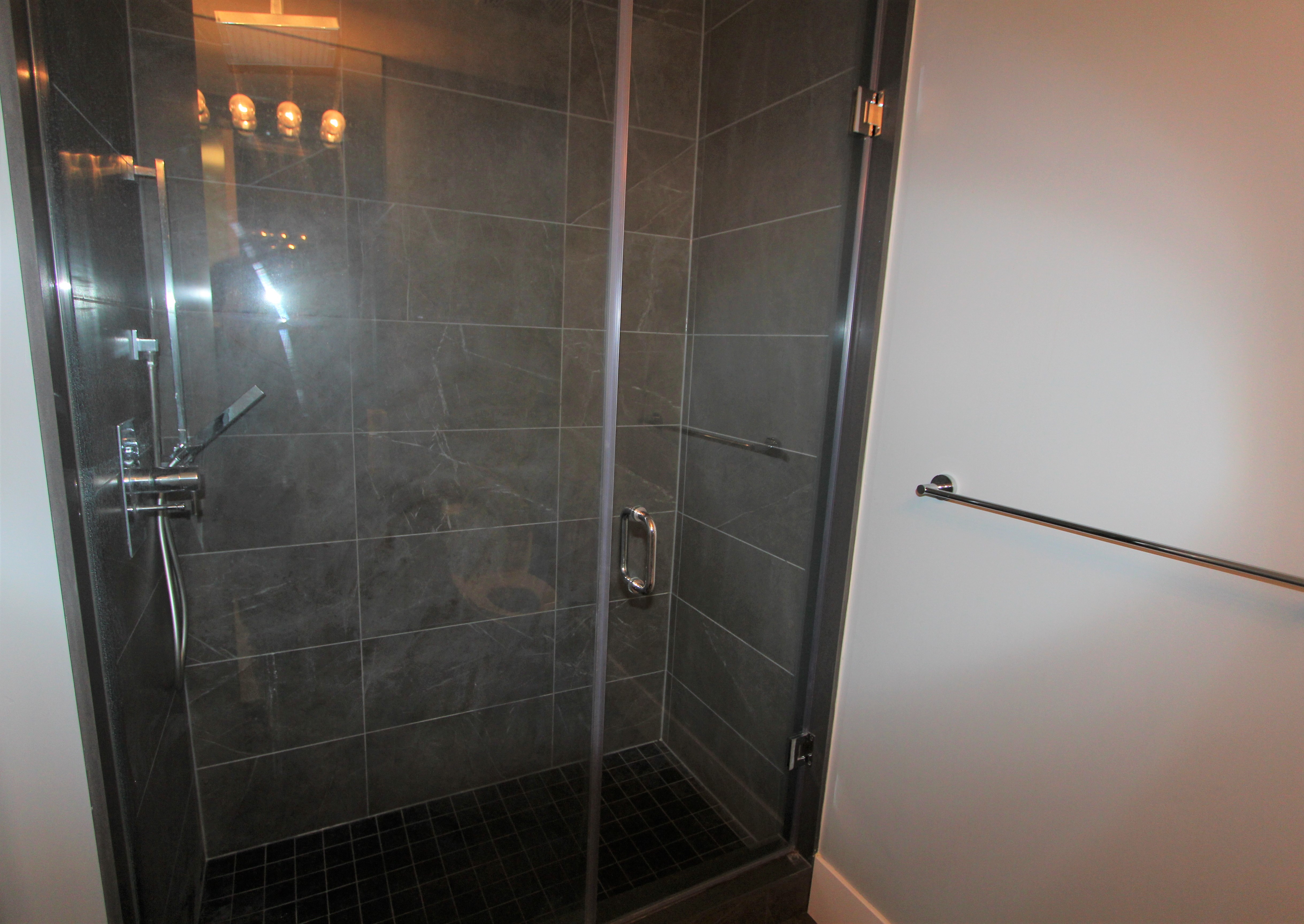 In-suite laundry with front-load washer and dryer