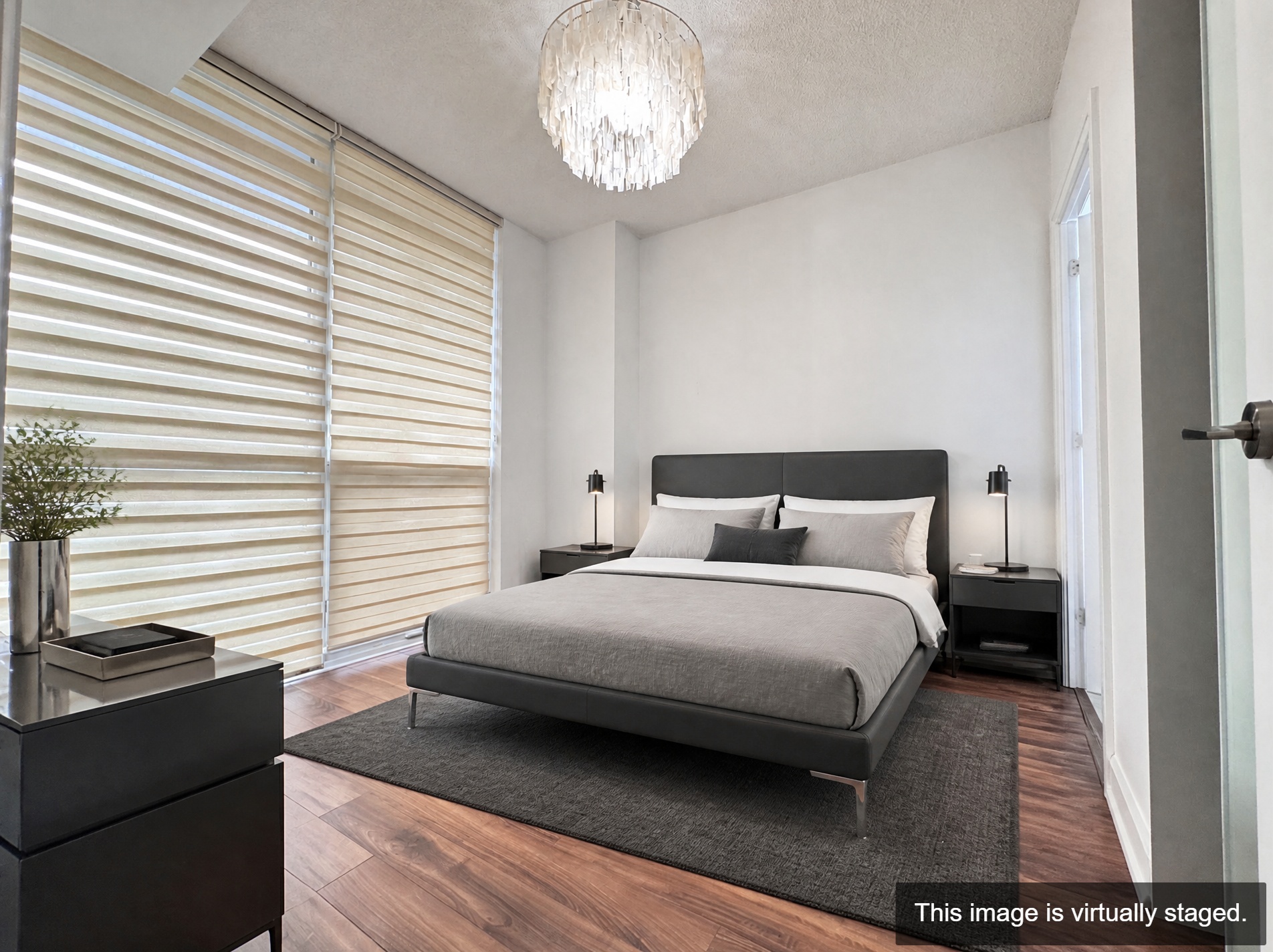 Virtually staged — bedroom or living area