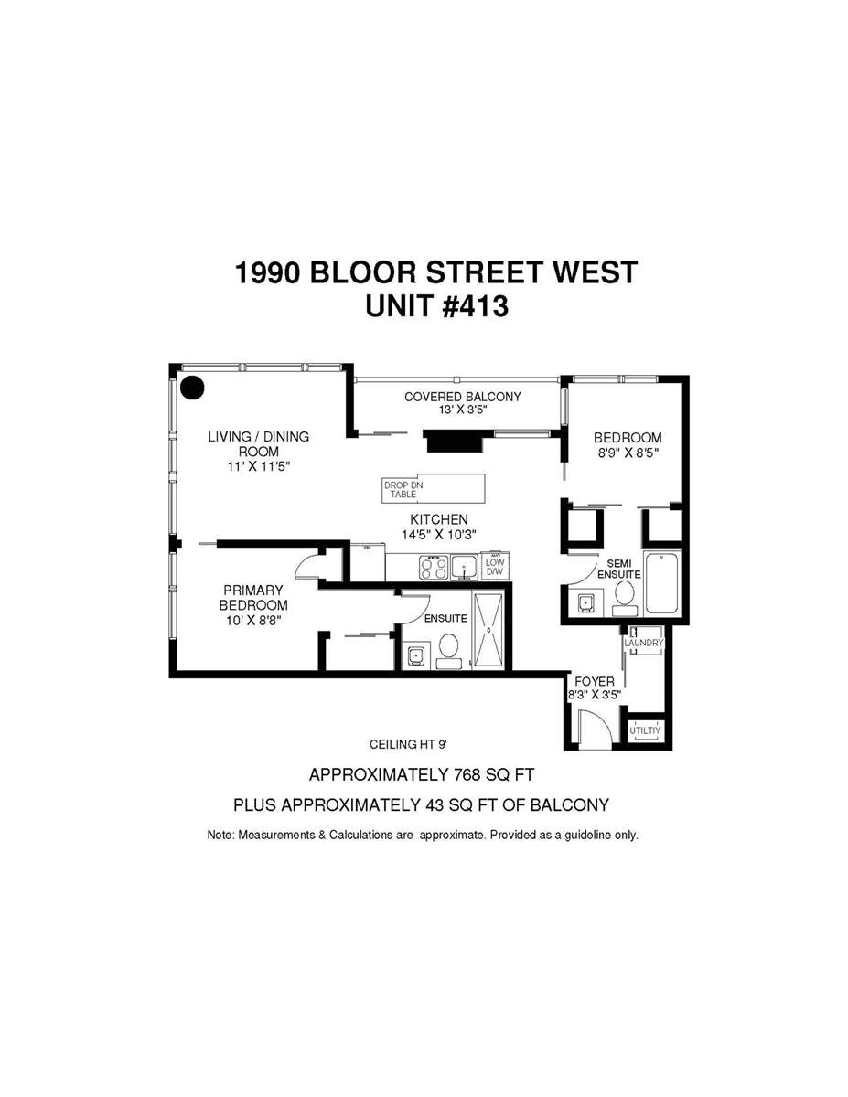 1990 Bloor St W Unit 413 Toronto Bloor West Village corner suite for lease