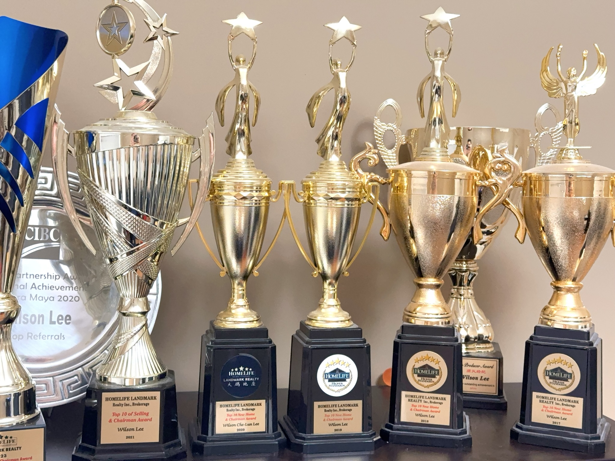 Wilson Lee award trophies Chairman Award CIBC Partnership